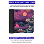 Renkli Japon Dalgası oyuncu mouse pad – doğal kauçuk kaymaz taban