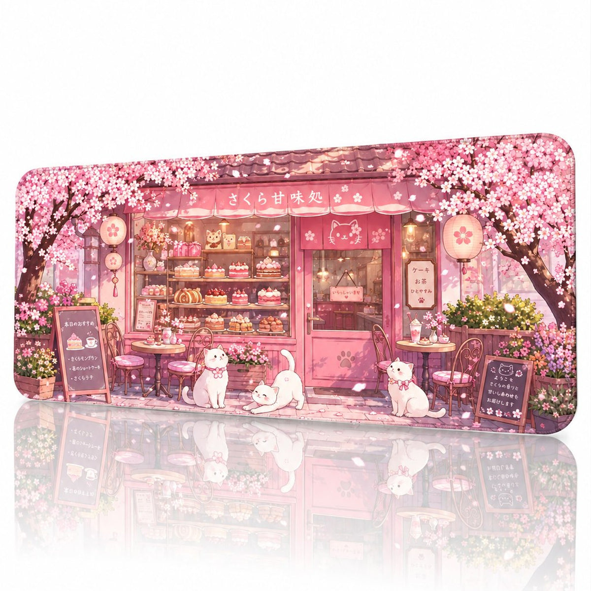 Sakurumi kedili pembe sakura 90x40 cm mouse pad
