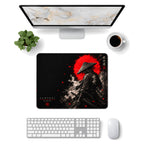 Samurai 50x40 cm oyuncu mouse pad – masa üstü kullanım görünümü