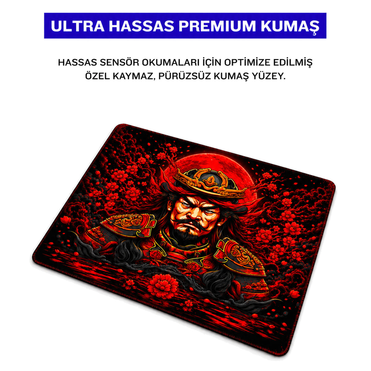 Shogun 50x40 cm oyuncu mouse pad – premium kumaş yüzey