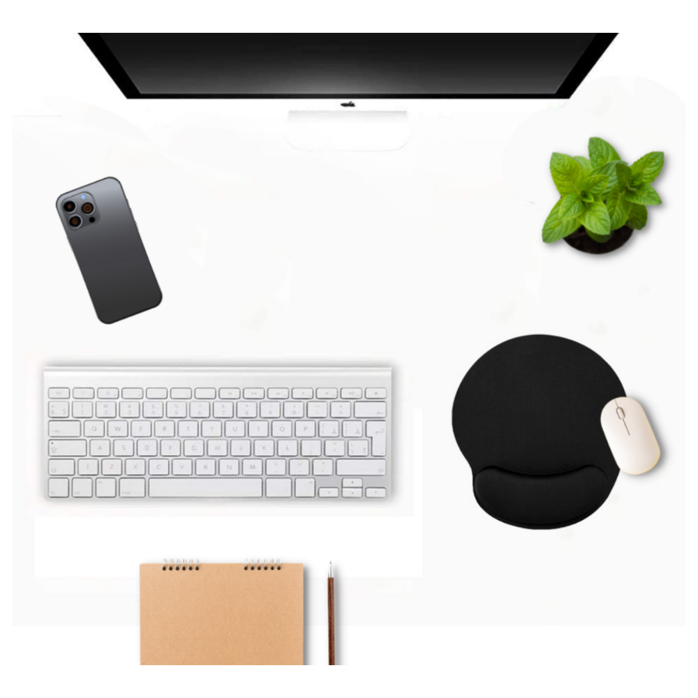 Bilek destekli mouse pad siyah bilek yastığı detayı