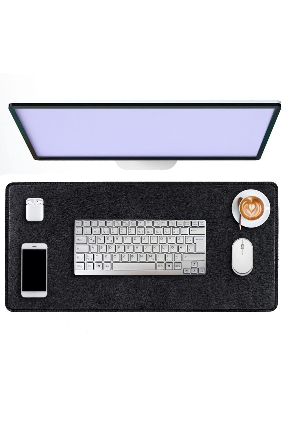 Siyah deri mouse pad 70x30 cm
