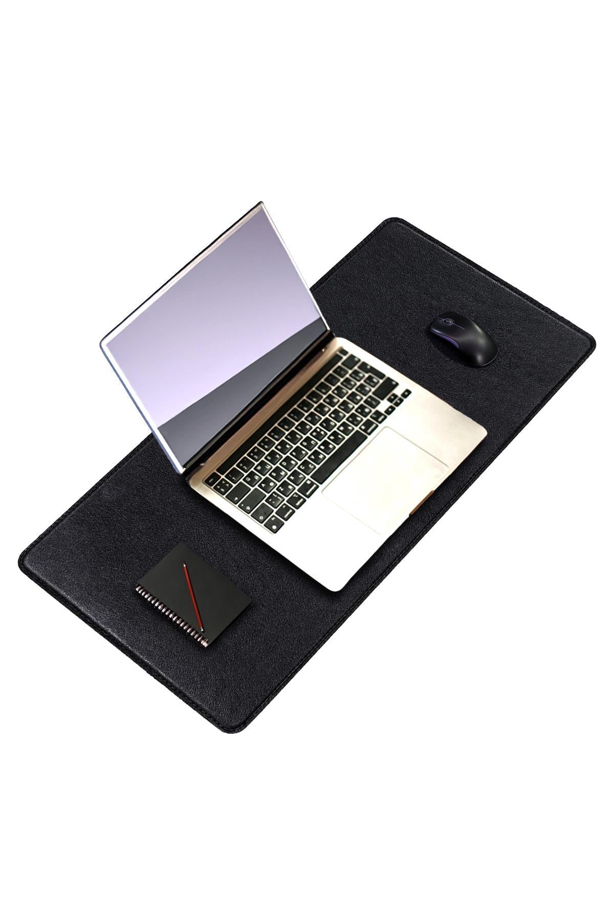 Siyah deri mouse pad 70x30 cm yakın çekim