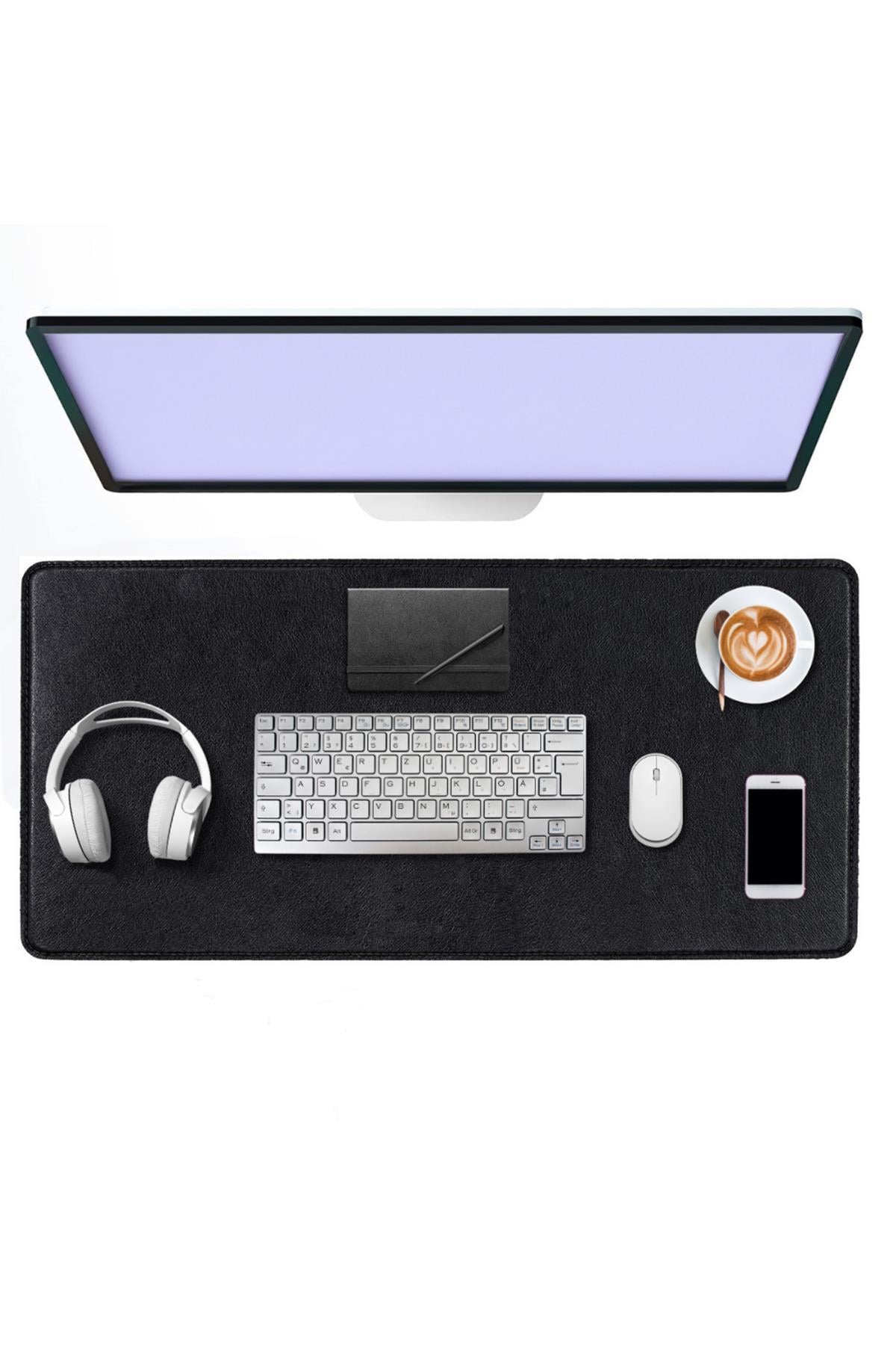 Siyah deri mouse pad 90x40 cm