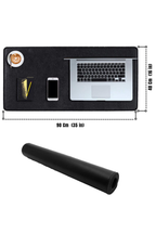 Siyah deri mouse pad 90x40 cm kullanım görseli