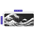 Siyah Japon Dalgası 90x40 cm oyuncu mouse pad – 90x40 cm ölçü bilgisi