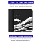 Siyah Japon Dalgası oyuncu mouse pad – doğal kauçuk kaymaz taban
