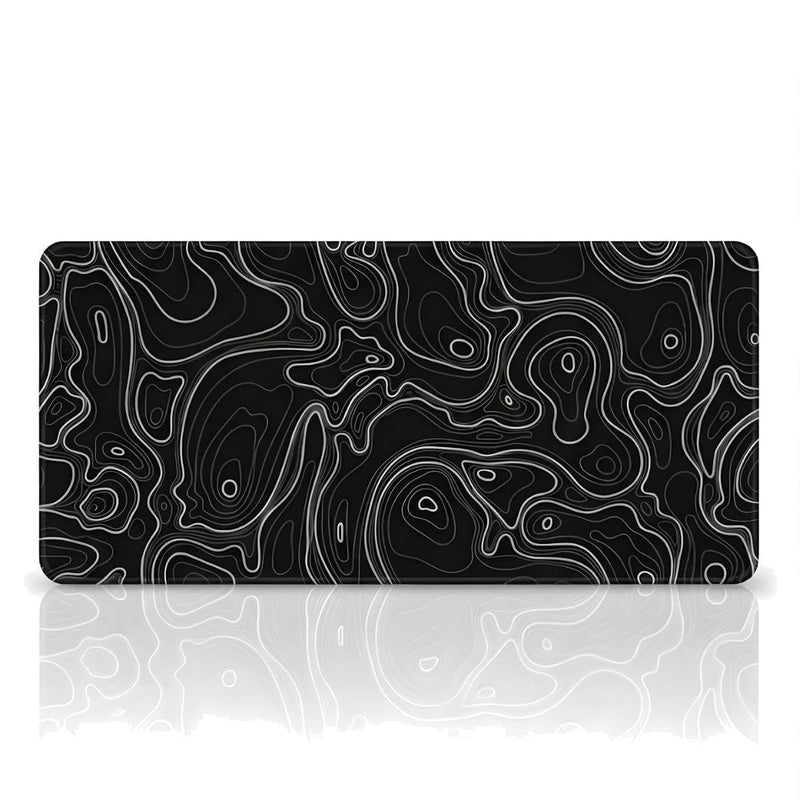 Siyah Typography 90x40 cm Oyuncu Mouse Pad — XXL Gaming Mousepad, Kaymaz Kauçuk Taban, Dikişli Kenar