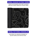 Siyah Typography oyuncu mouse pad – doğal kauçuk kaymaz taban