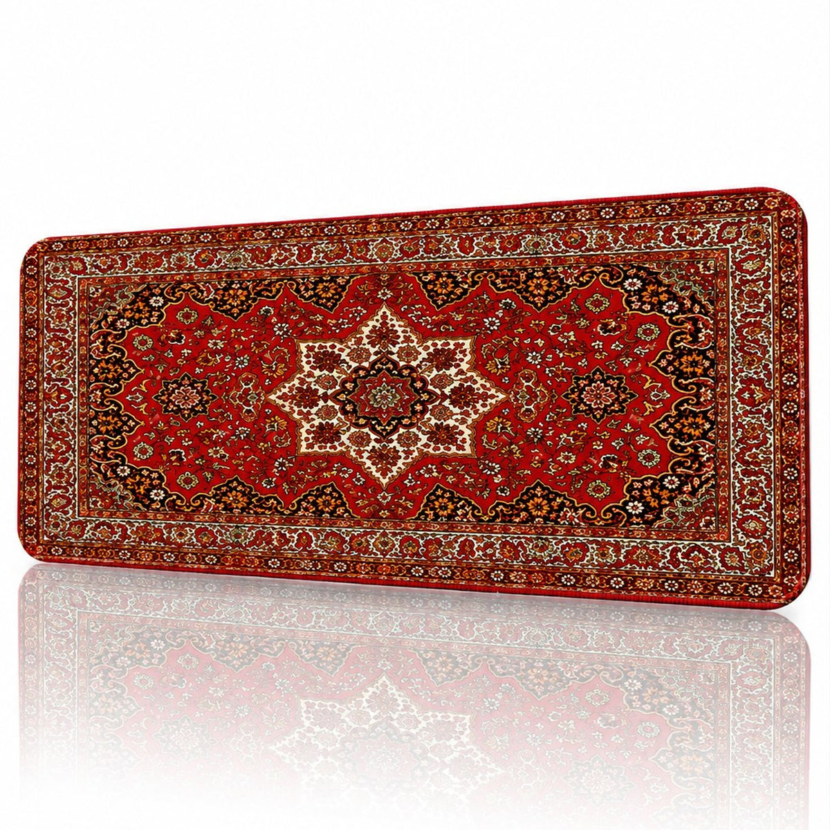 Sultana kırmızı halı desenli 90x40 cm mouse pad