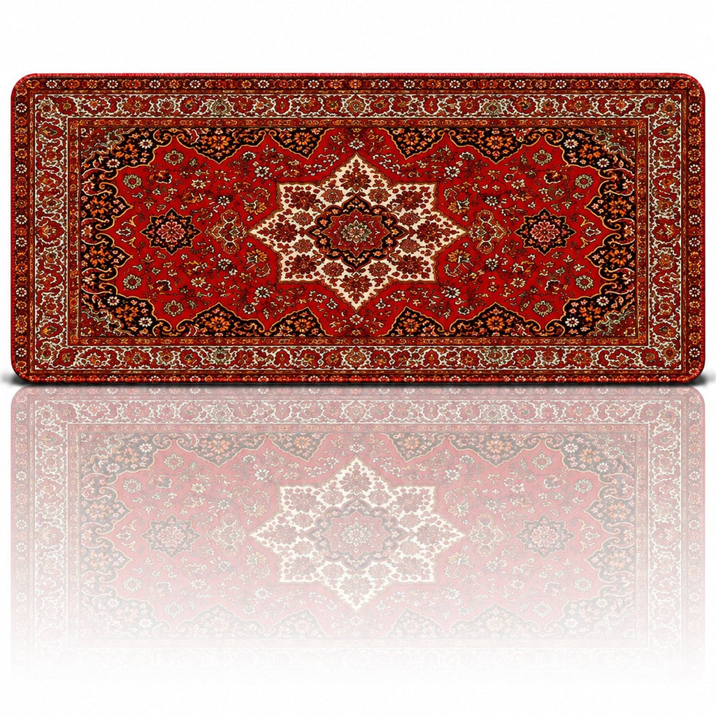 Sultana Pers halısı desenli 90x40 cm XXL mouse pad düz önden tam desen