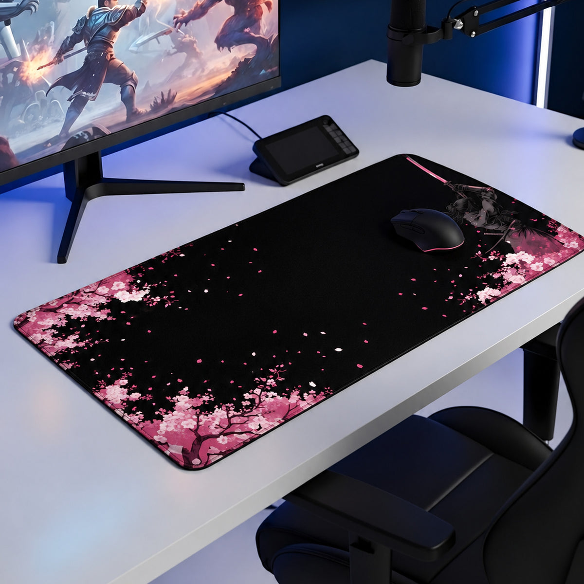 Sword oyuncu mouse pad – oyun odası kurulumu