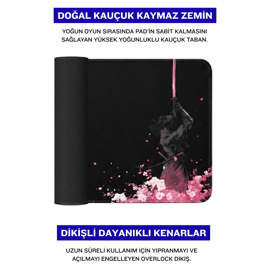 Sword oyuncu mouse pad – doğal kauçuk kaymaz taban