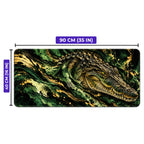 Bataklık Timsahı desenli oyuncu mouse pad ölçüleri: 90 cm x 40 cm (35 x 16 inç)