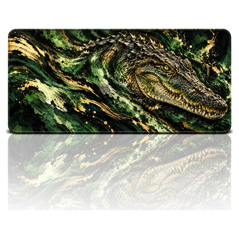 Timsah Desenli Oyuncu Mouse Pad 90x40 – Bataklık Timsahı | Gaming Mouse Pad