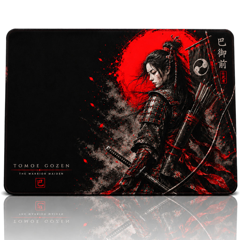 Tomoe Gozen 50x40 cm oyuncu mouse pad – beyaz fon düz görünüm