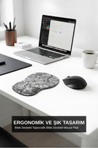 TopoWave dijital baskılı bilek destekli mouse pad kullanım görseli