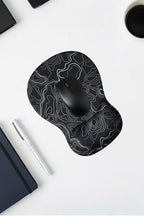 TopoWave bilek destekli mouse pad siyah