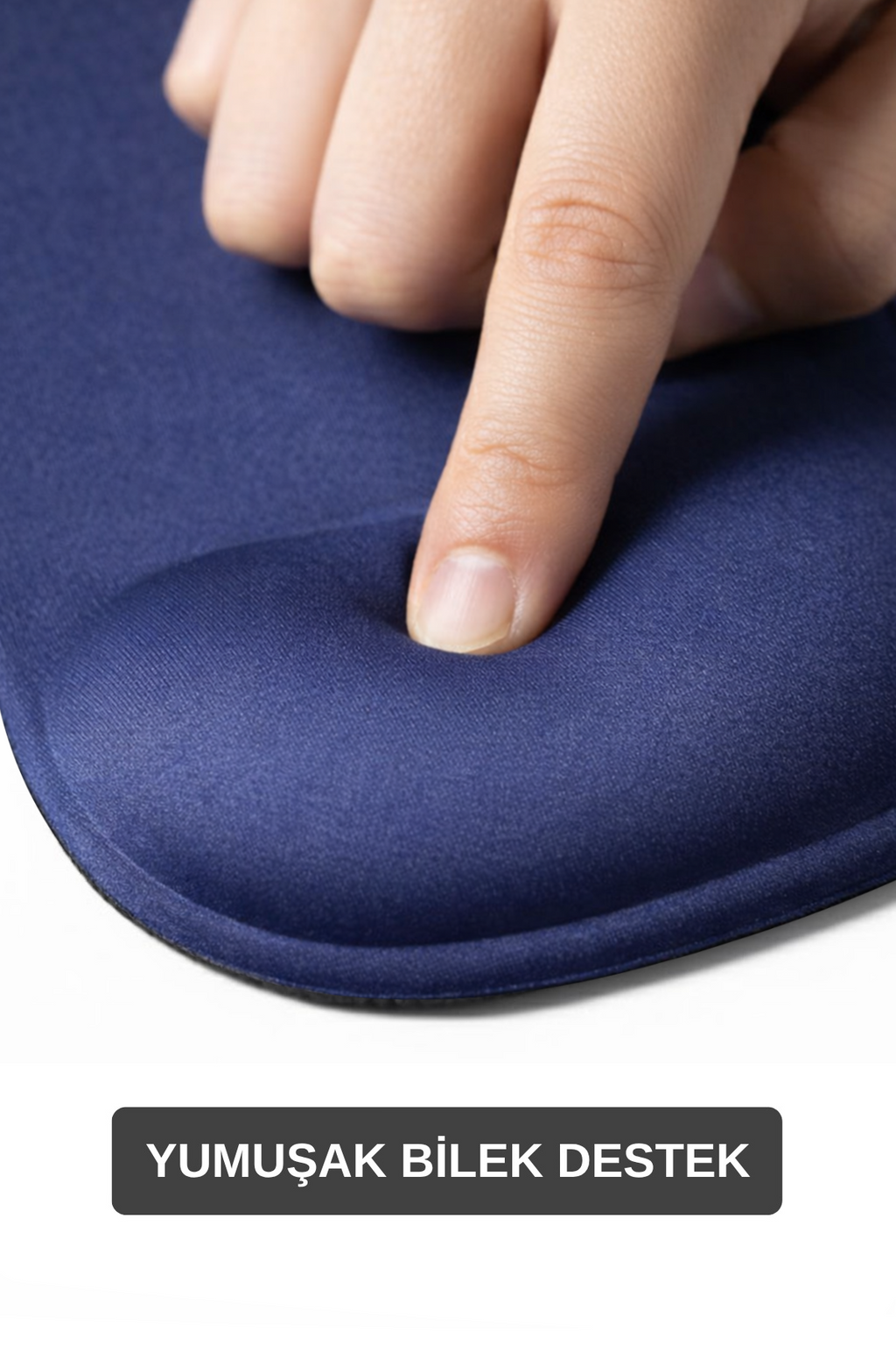 TopoWave bilek destekli mouse pad lacivert detay görseli