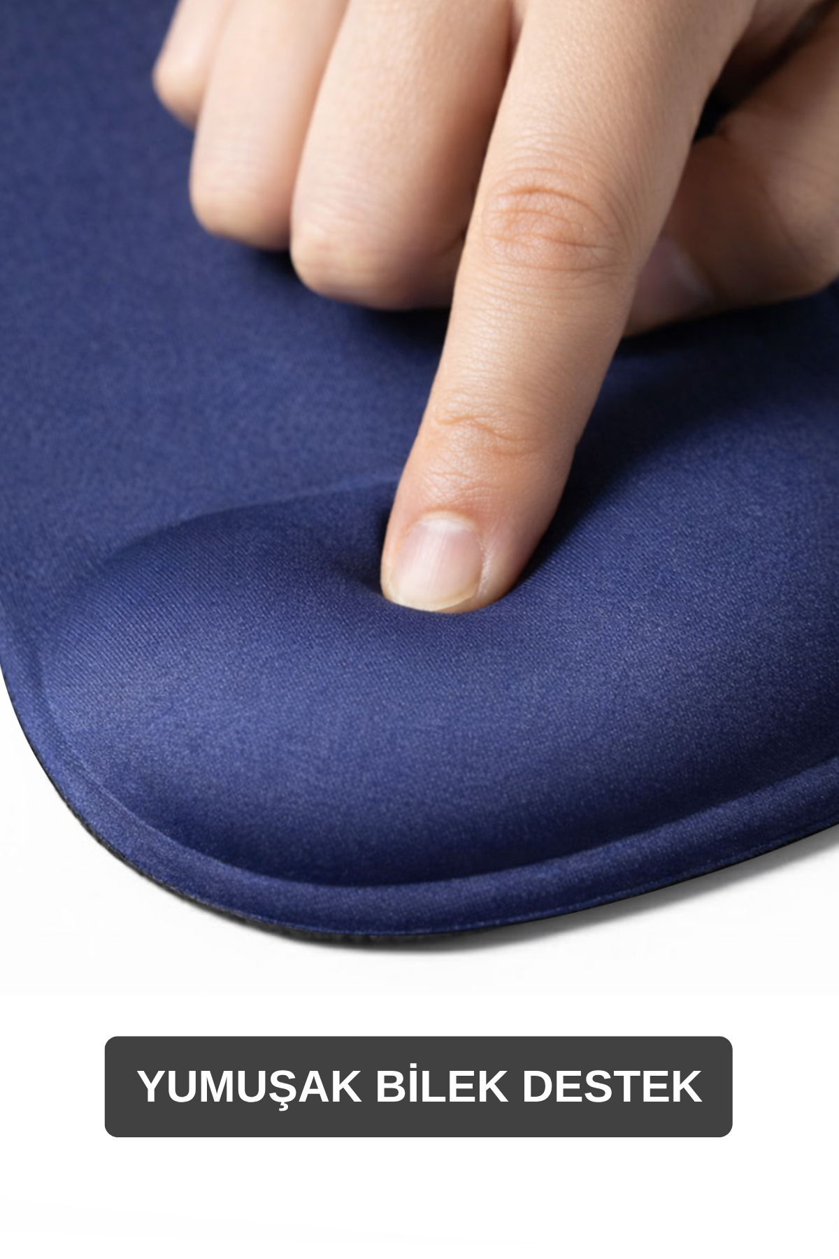 TopoWave bilek destekli mouse pad lacivert detay görseli