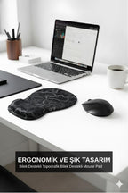 TopoWave bilek destekli mouse pad siyah kullanım görseli