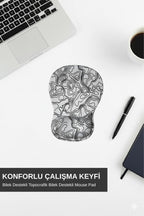 TopoWave dijital baskılı bilek destekli mouse pad yakın çekim