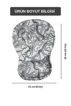 TopoWave dijital baskılı bilek destekli mouse pad bilek yastığı detayı