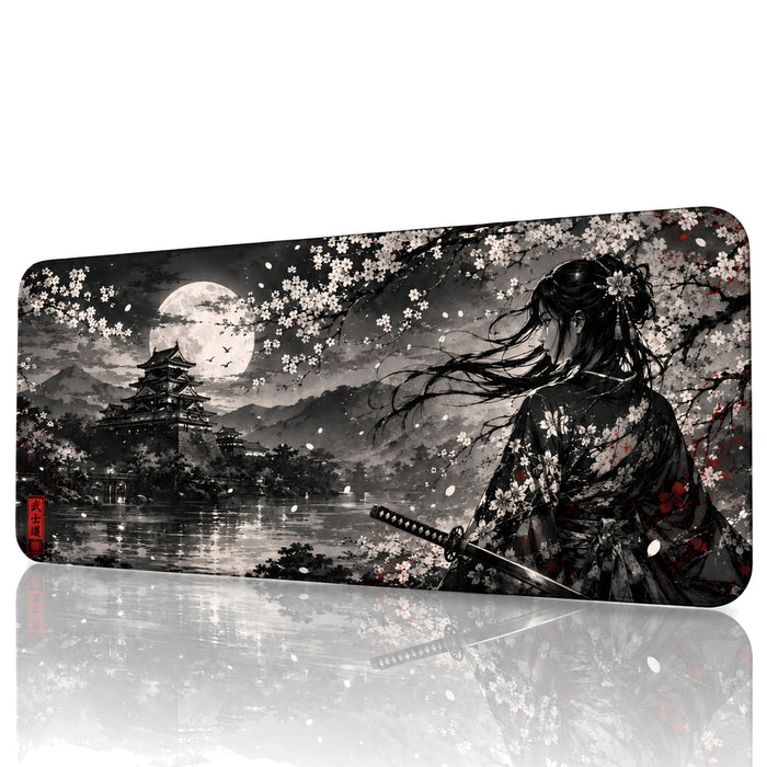 Tsuki 90x40 cm Oyuncu Mouse Pad — XXL Gaming Mousepad, Kaymaz Kauçuk Taban, Dikişli Kenar
