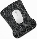 Typography dijital baskılı bilek destekli mouse pad siyah