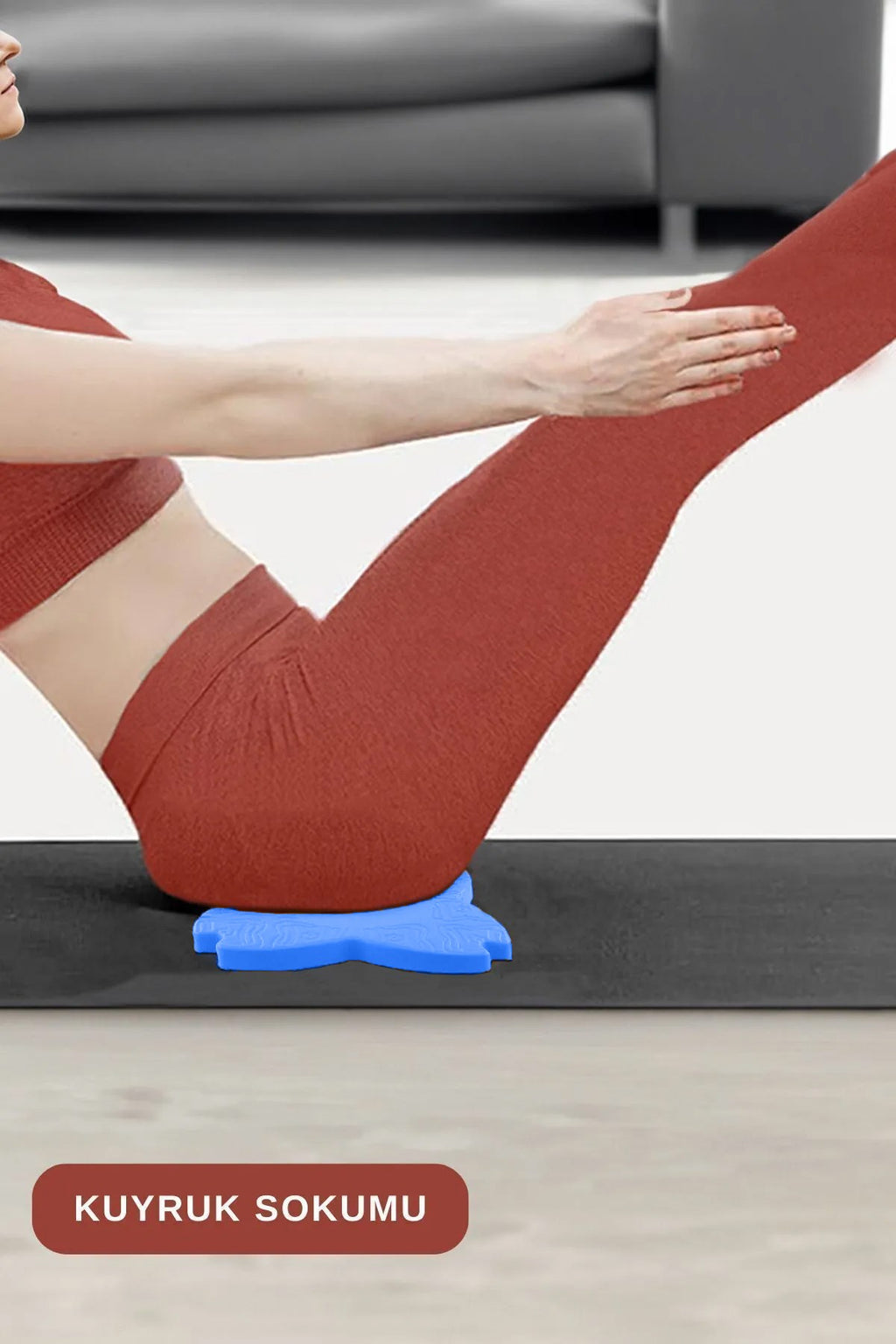 Yoga diz pedi 2'li set siyah ölçü görseli